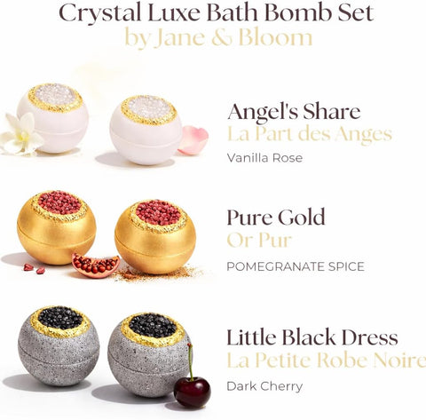 Crystal Luxe Bath Bomb Gift Set - Jane & Bloom